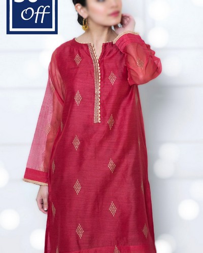 Embroidered EID Lawn Dress 2024 with Printed Chiffon Dupatta