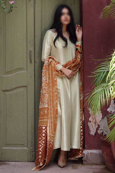 Luxury Heavy Embroidered Net Wedding Dress with Emb. Silk Trouser