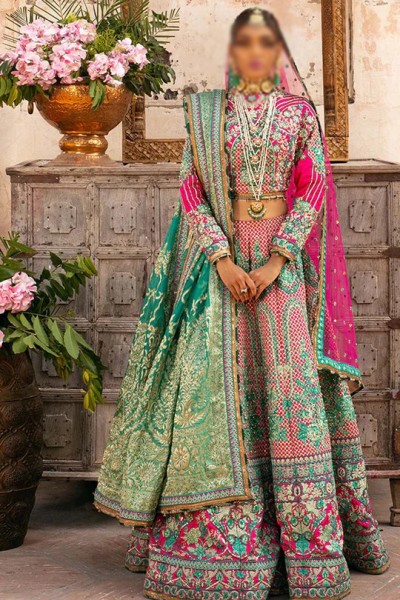 Indian Heavy Embroidered Chiffon Suit with Net Dupatta
