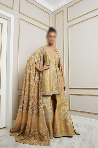 Handwork Embroidered Silk Wedding Dress with Embroidered Organza Dupatta