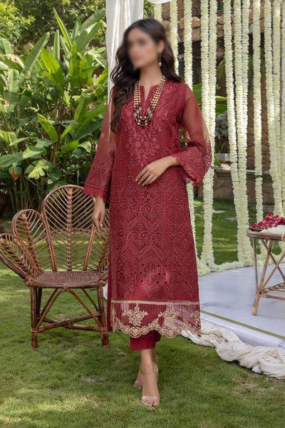 Heavy Embroidered Chiffon Party Wear Dress 2022 with Embroidered Chiffon Dupatta
