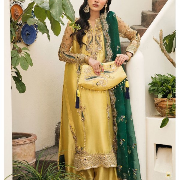 Adorable Heavy Embroidered Masoori Bridal Dress