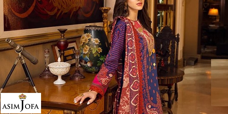 Latest Asim Jofa Luxury Lawn Collection in Pakistan