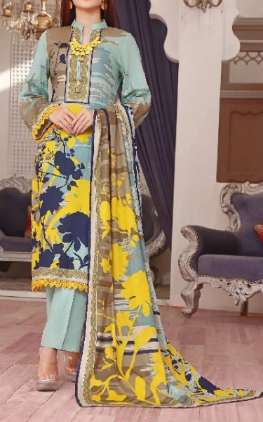 Elegant 2-Piece Embroidered Lawn Dress 2024