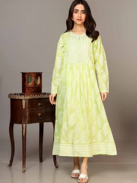 Ethnic Sequins Embroidered 2-Piece Black Cotton Lawn Dress