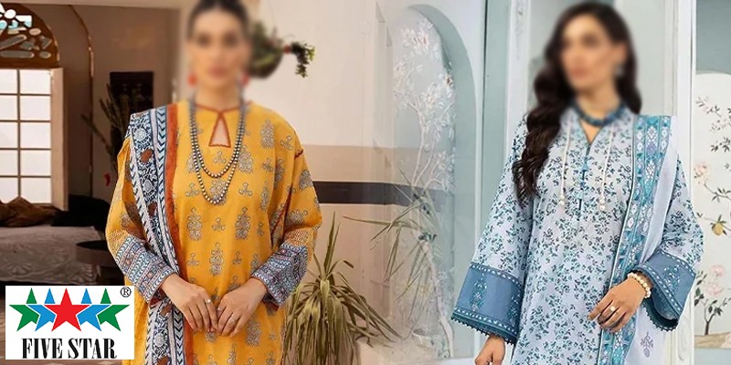 Best Five Star Lawn Dresses Online in Pakistan