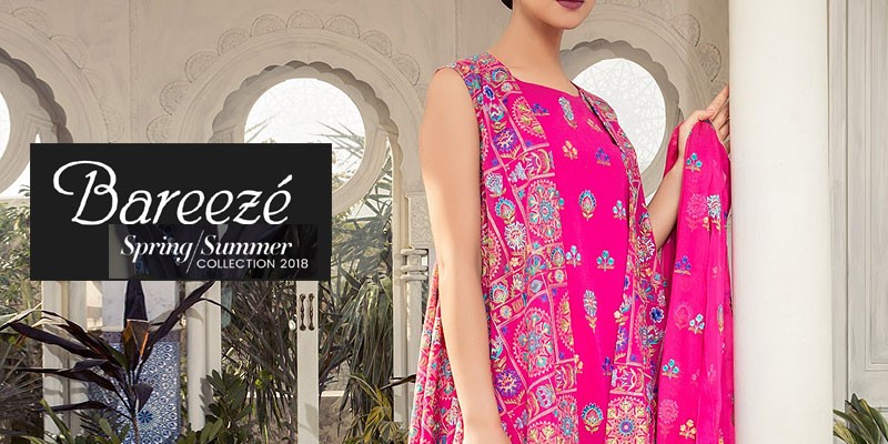 Bareeze Swiss Lawn Collection 2018 Vol-1