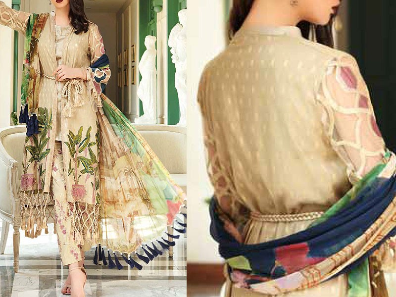 Luxury Embroidered Lawn Dress 2024 with Bamber Chiffon Dupatta