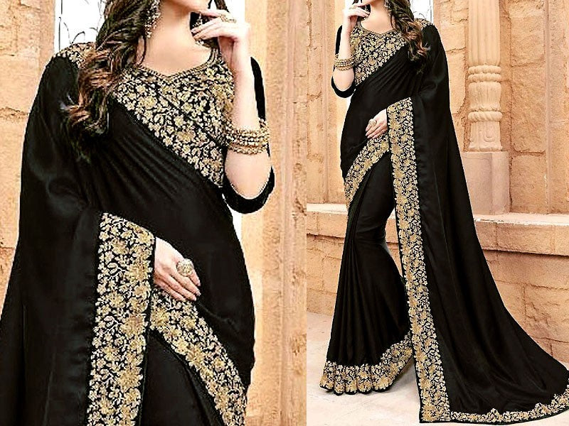 Heavy Embroidered Black Organza Dress with Net Dupatta Price in Pakistan