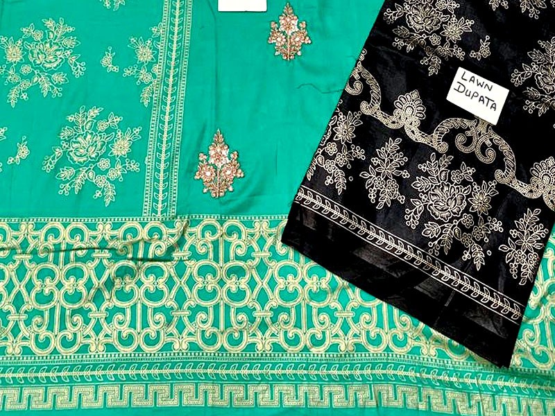 Elegant Embroidered Lawn Suit with Lawn Dupatta Price in Pakistan ...