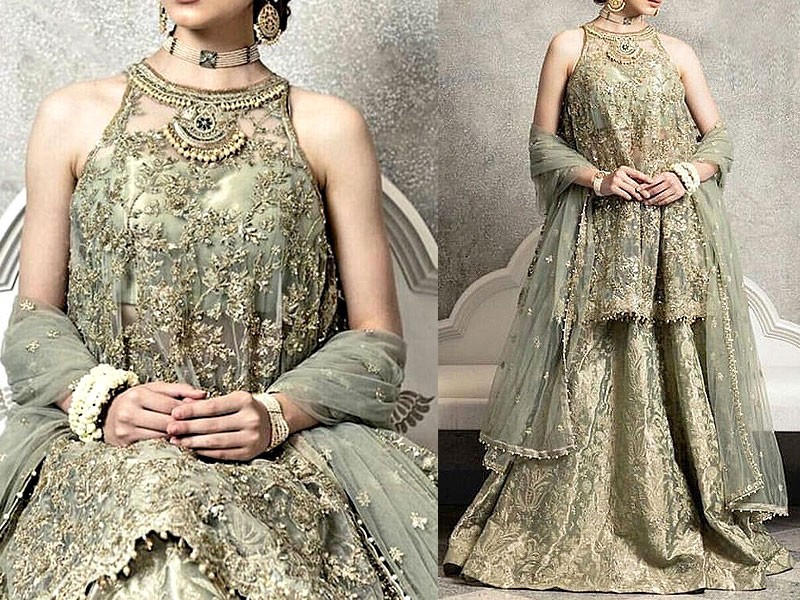 Heavy Embroidered Masoori Net Bridal Dress Price in Pakistan