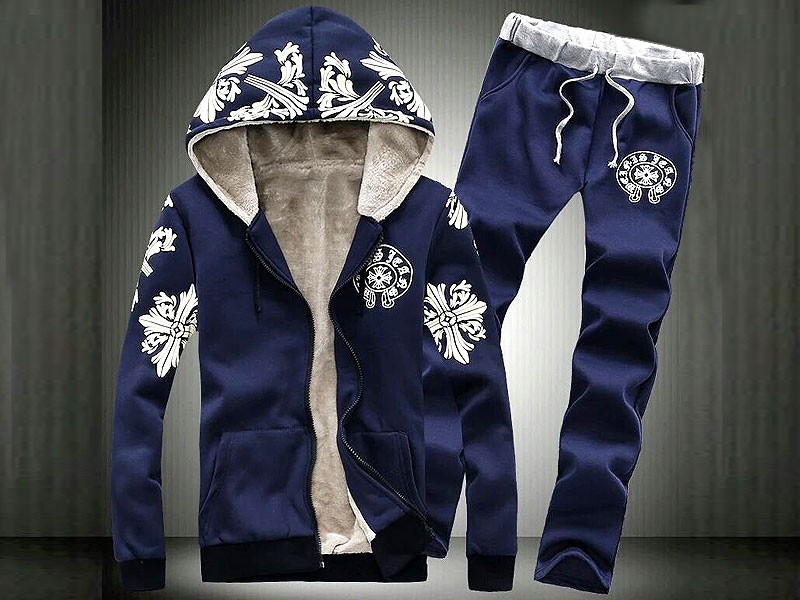 Combo of 2 Men's Printed Hoodie with Trouser - Navy Blue Price in ...