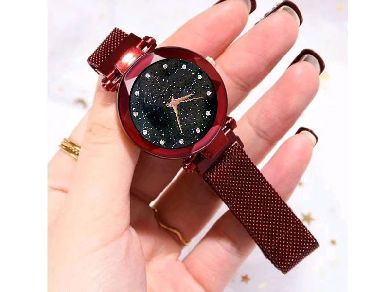 Magnetic Strap Ladies Watch - Red