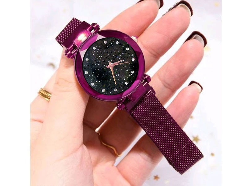 Magnetic Strap Ladies Watch - Purple