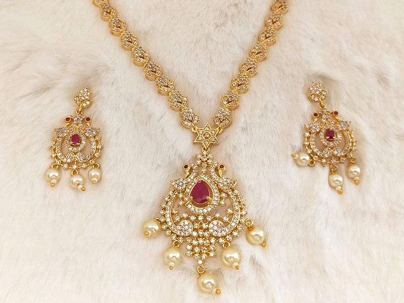 Gold Plated Artificial Bridal Jewellery Set