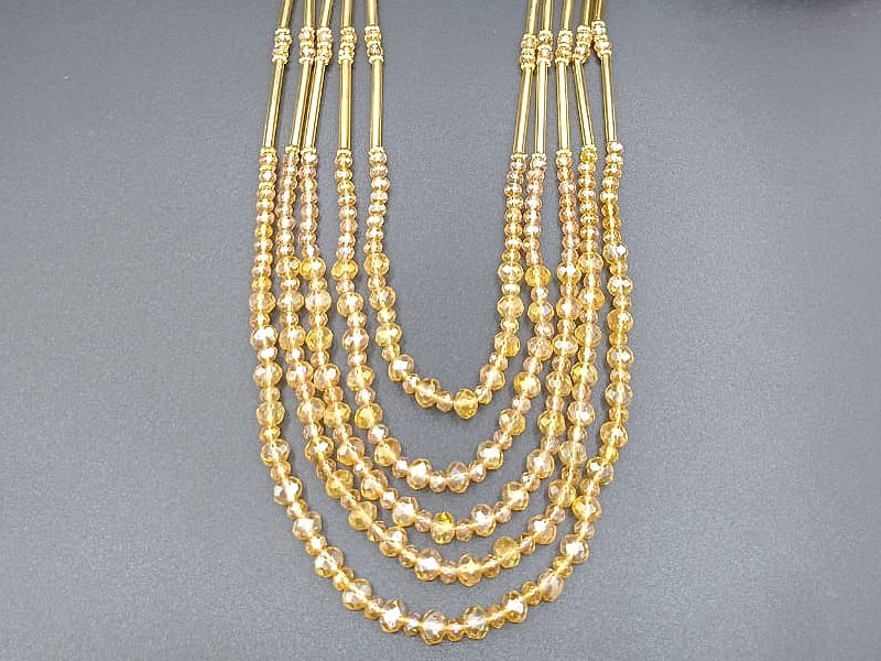 5 Layers Golden Beads Mala