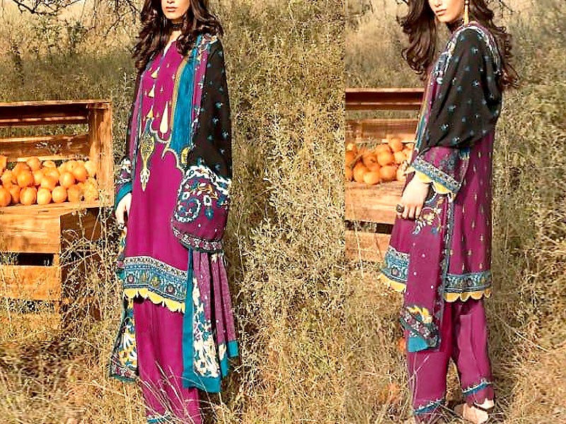 Digital Print Khaddar Dress 2021 with Digital Print Pashmina Shawl Price in Pakistan