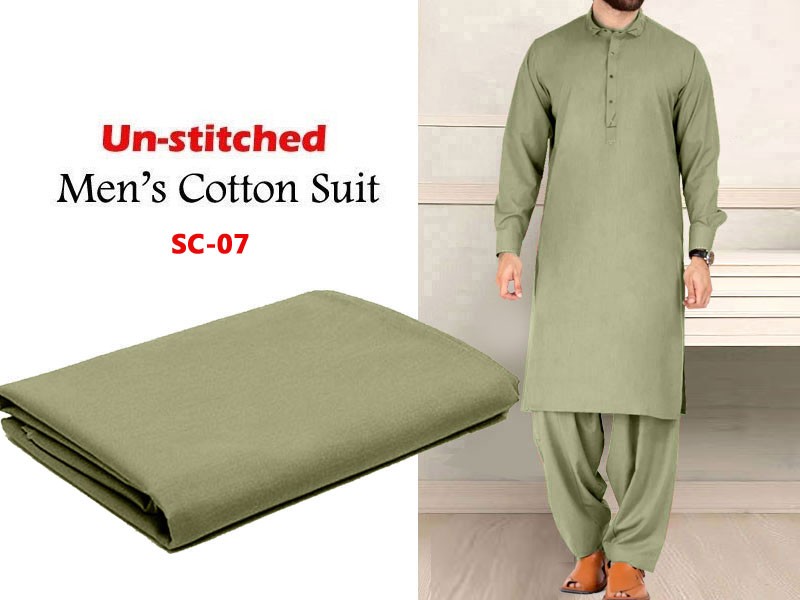 IB Swiss Fashion Soft Cotton Unstitched Men's Shalwar Kameez