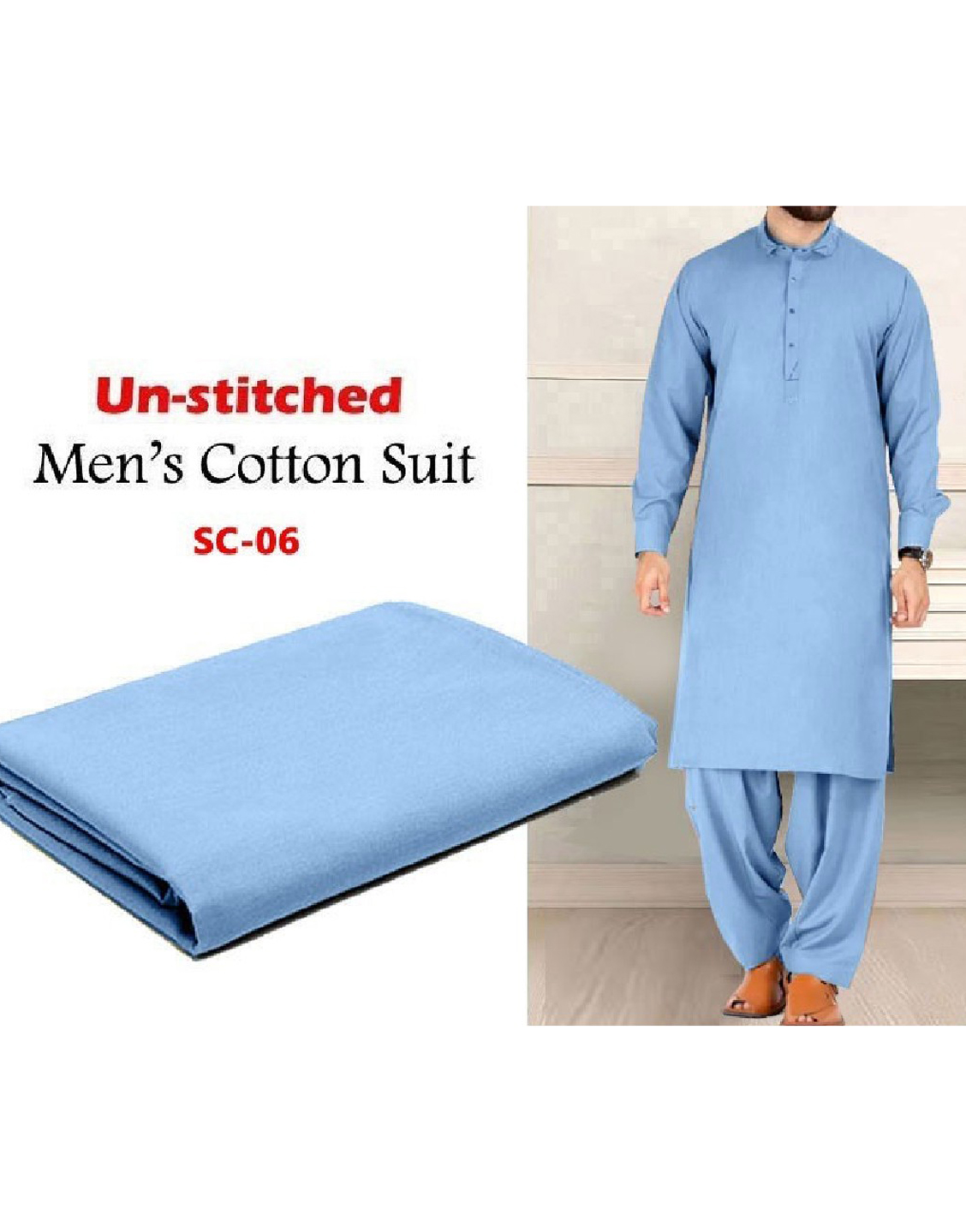 IB Swiss Fashion Soft Egyptian Cotton Unstitched Men's Shalwar Kameez Price in Pakistan