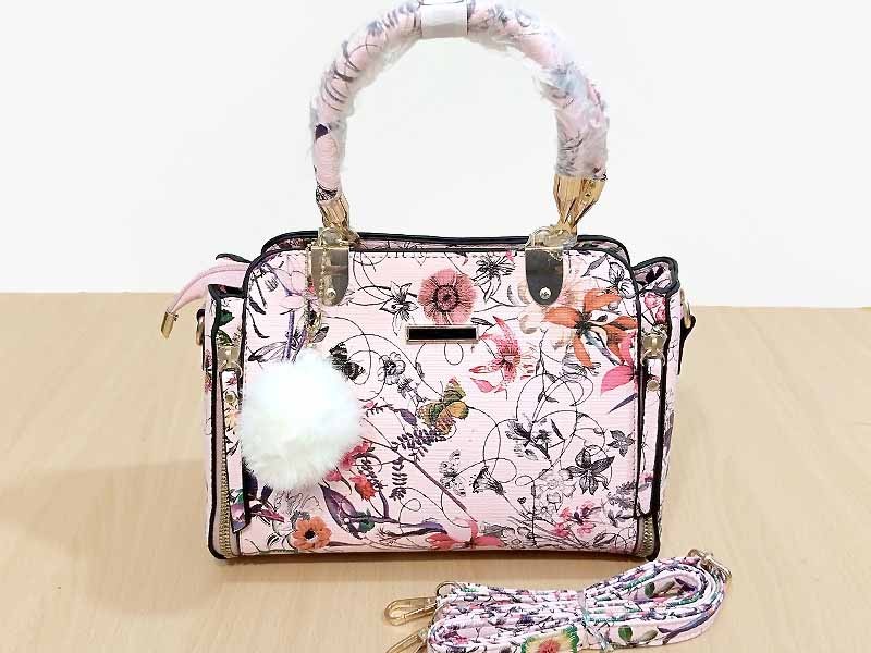 Floral Pattern Women's Satchel Handbags with Hanging Charm Price in ...