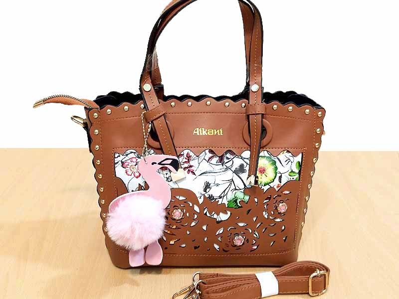 High Quality Ladies Tote Bag with Hanging Charm Price in Pakistan