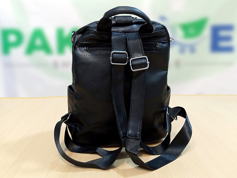 Trendy Black Backpack for Girls