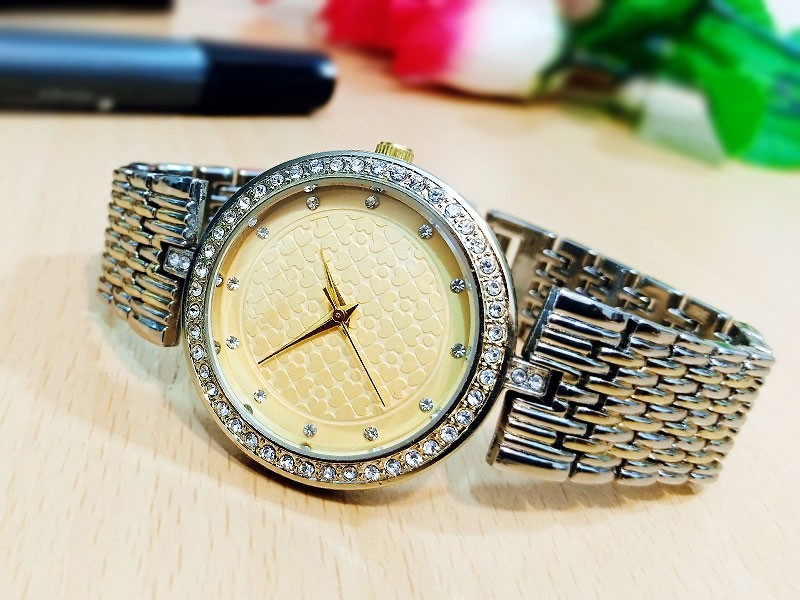Elegant Ladies Two-Tone Bracelet Watch