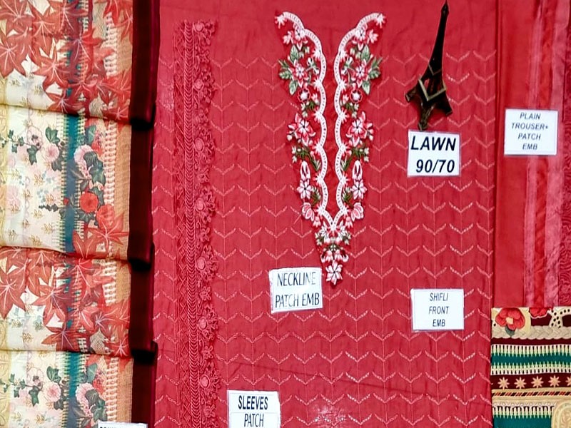 Luxury Schiffli Embroidered Lawn Dress with Chiffon Dupatta