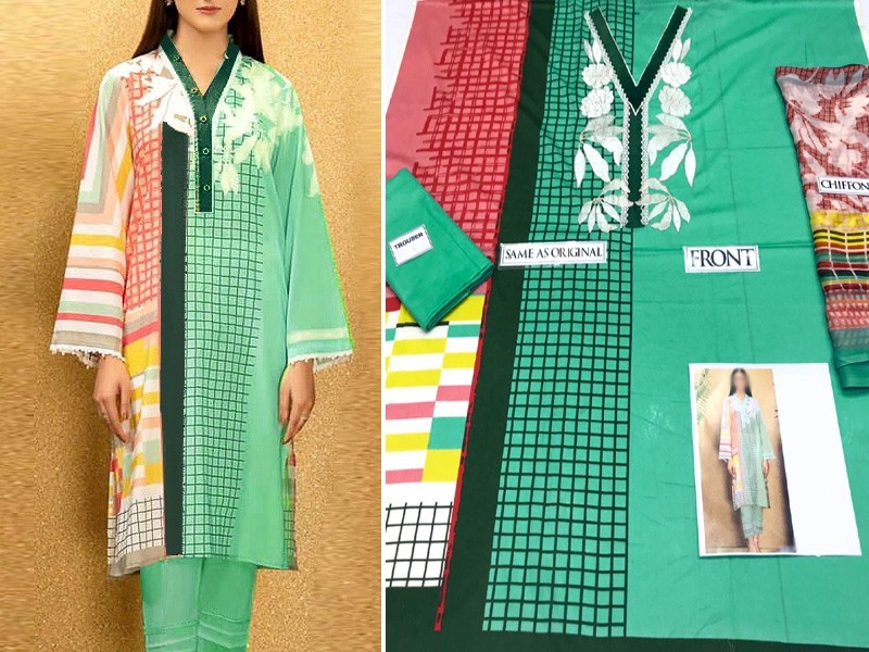Pack of 3 Embroidered Lawn Suits Wholesale