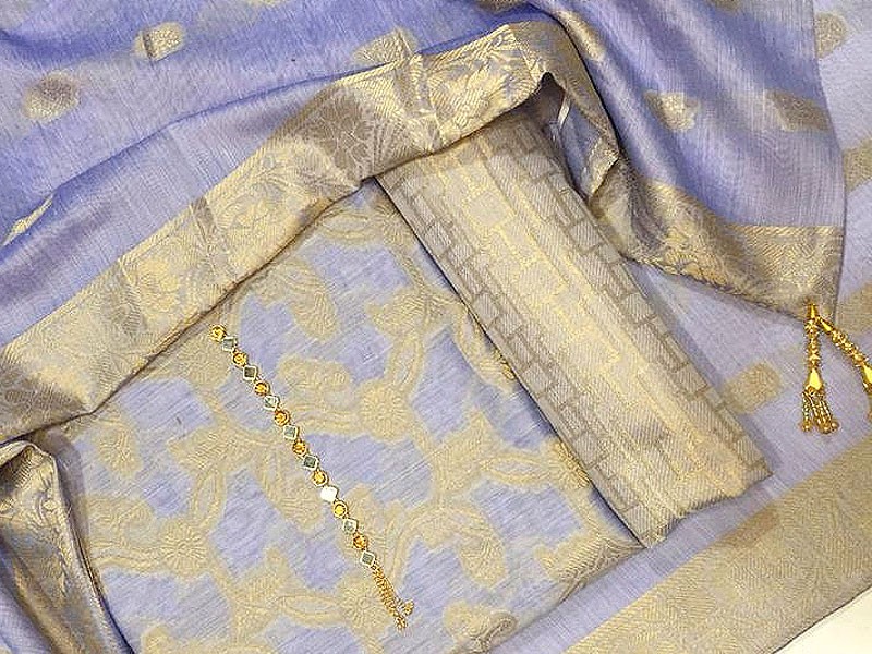 Banarsi Style Cotton Jacquard Suit with Cotton Jacquard Dupatta