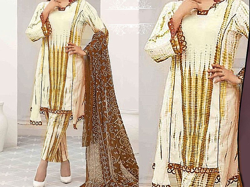 2-Pcs Heavy Embroidered Linen Dress 2021 Price in Pakistan