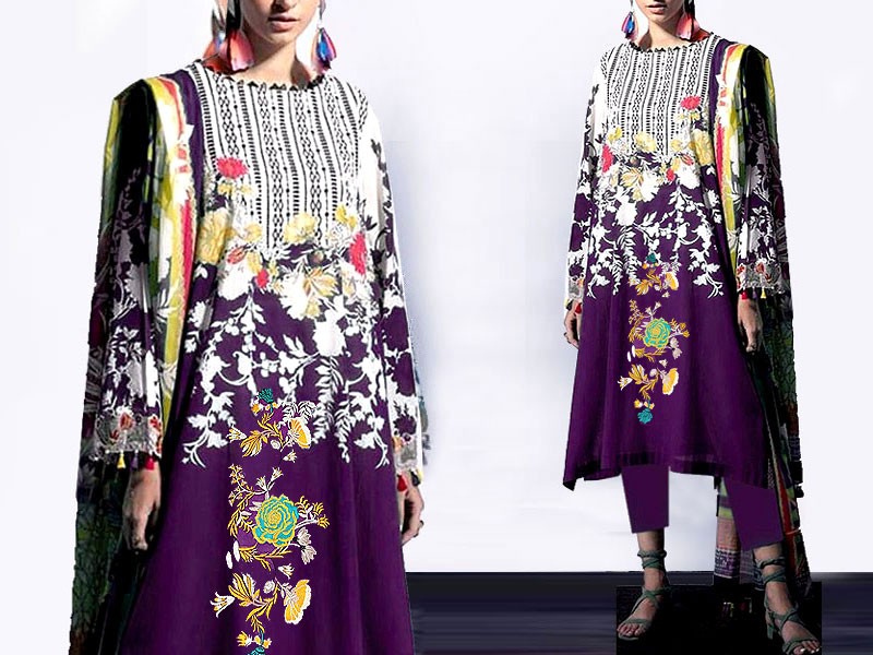 Digital Print Khaddar Suit with Khaddar Shawl Dupatta Price in Pakistan