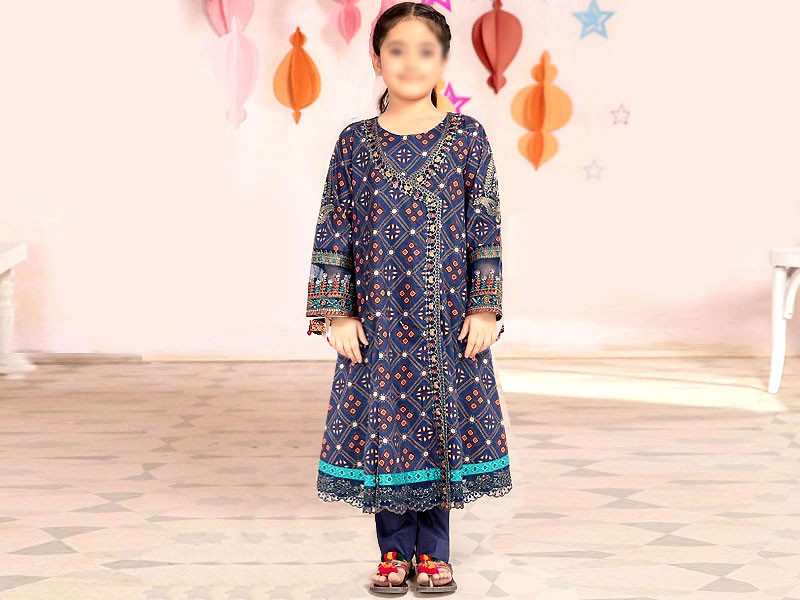 Kids 2-Piece Embroidered Linen Suit Price in Pakistan