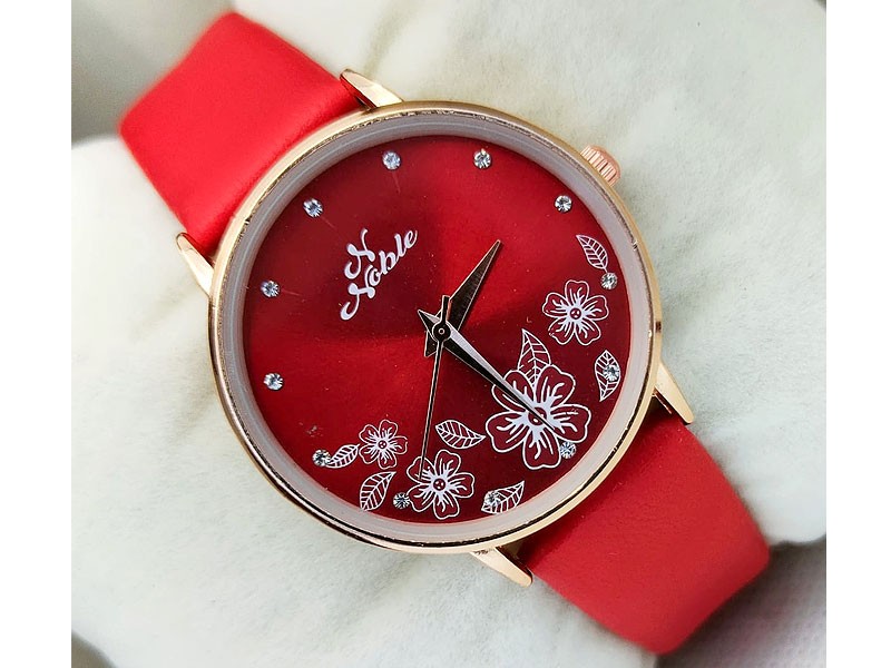 Noble Floral Dial Fashion Watch for Girls
