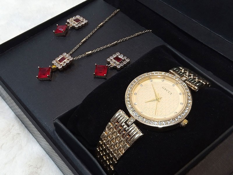 Elegant Jewellery & Watch Gift Set with Gift Box Price in Pakistan
