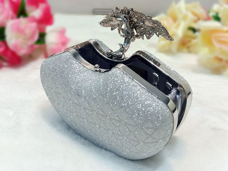 Sparkling Silver Bridal Clutch Bag