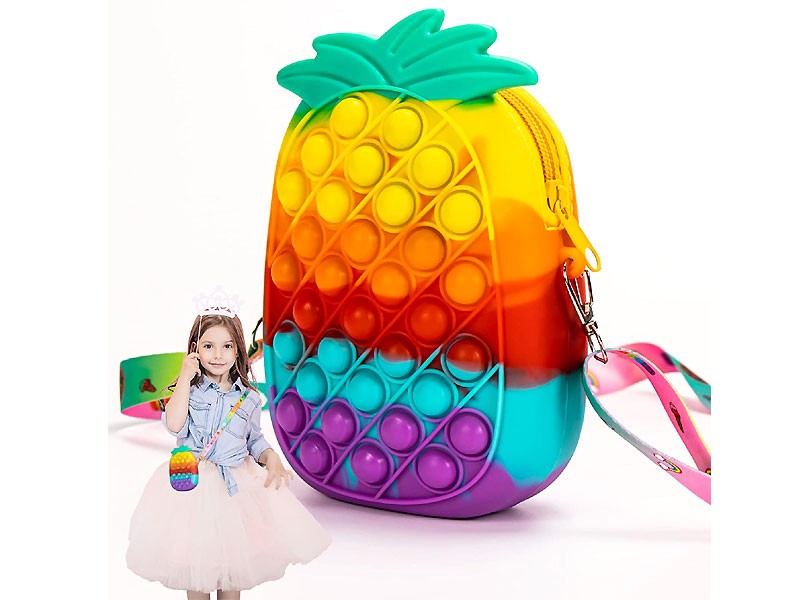 Pop It Push Bubble Pineapple Silicone Bag for Girls