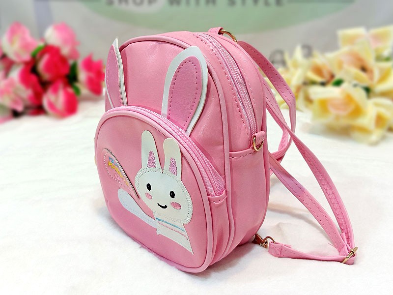 Honey Rabbit Mini Backpack for Girls - Baby Pink