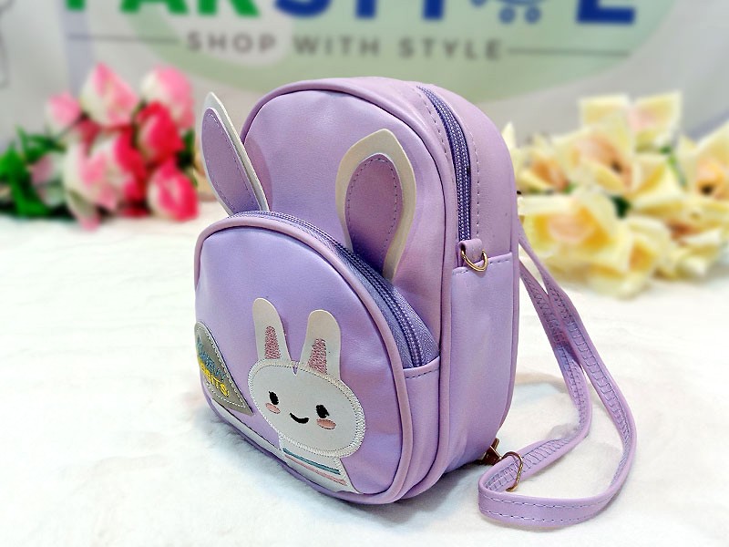 Honey Rabbit Mini Backpack for Girls - Purple