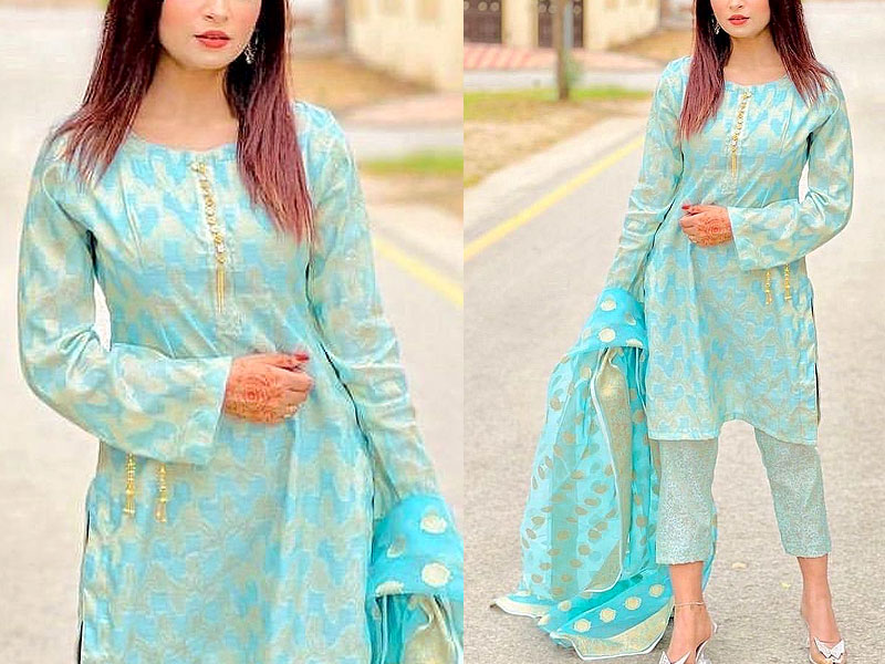 Digital All-Over Print Cambric Cotton Suit with Diamond Dupatta Price in Pakistan