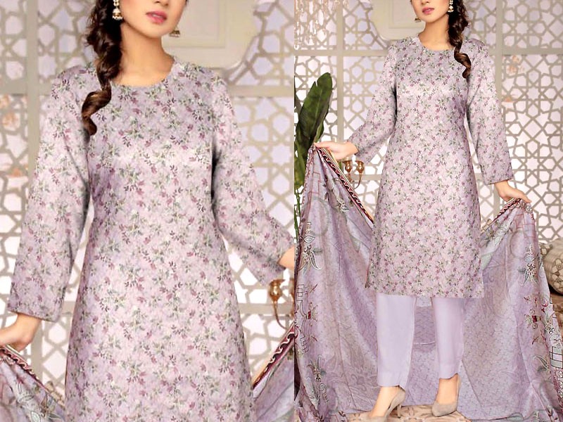 Embroidered Dhanak Dress 2021 with Dhanak Shawl Dupatta Price in Pakistan