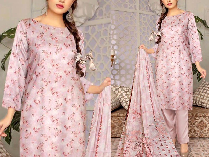 Embroidered Dhanak Dress 2021 with Dhanak Shawl Dupatta Price in Pakistan