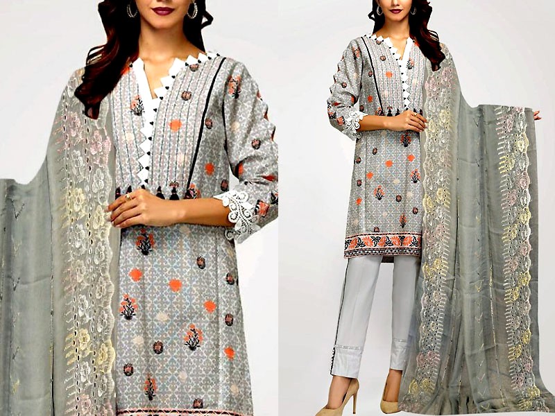 2-Piece Sequins Embroidered Lawn Dress 2022 Price in Pakistan