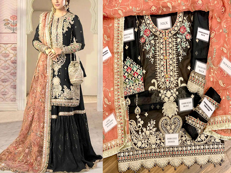 Heavy Embroidered Masoori Bridal Dress with Embroidered Net Dupatta