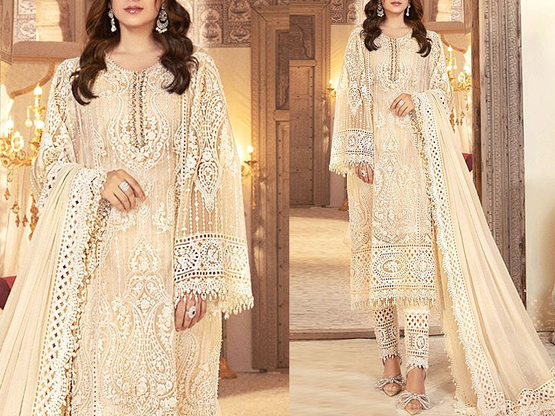 Luxury Heavy Embroidered Organza Party Wear Dress 2022 Price in Pakistan