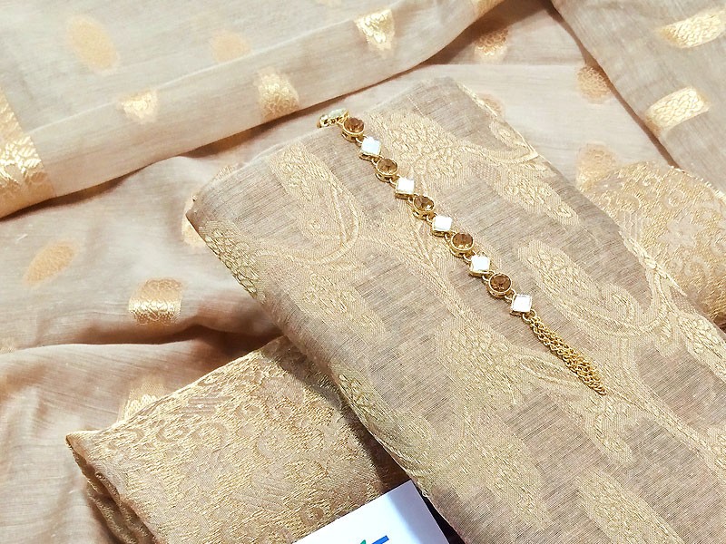 Banarsi Style Cotton Jacquard Dress with Cotton Jacquard Dupatta