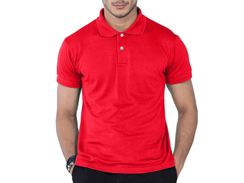 Basic Polo Shirt for Men - Red