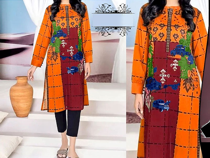 Vibrant Embroidered EID Lawn Dress 2022 with Chiffon Dupatta Price in Pakistan