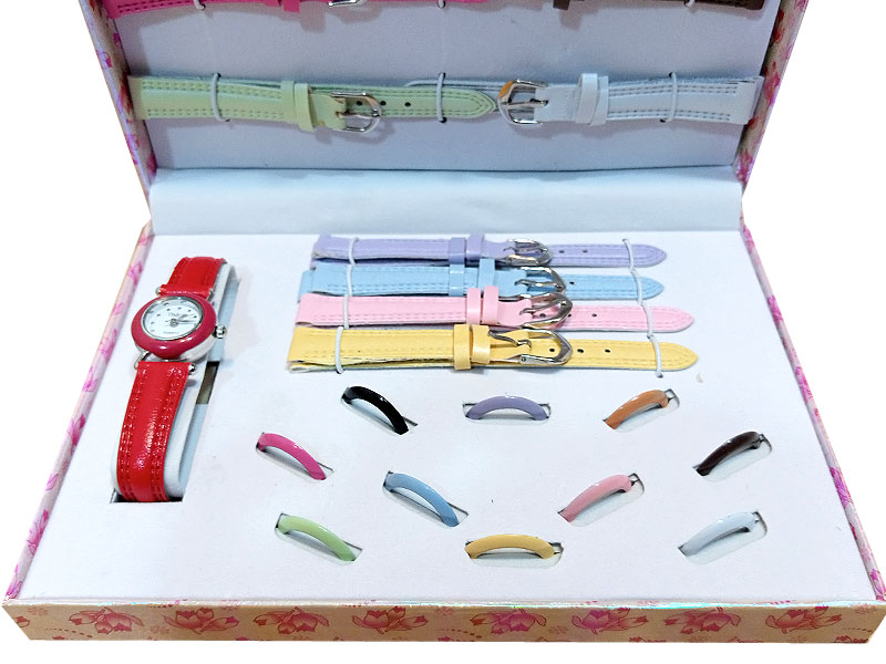 Ladies Interchangeable Watch Gift Set - 11 Color Dials & Straps