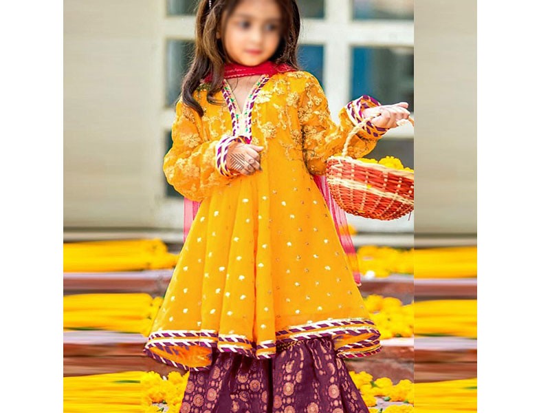 Kids 2-Pcs Embroidered EID Lawn Dress